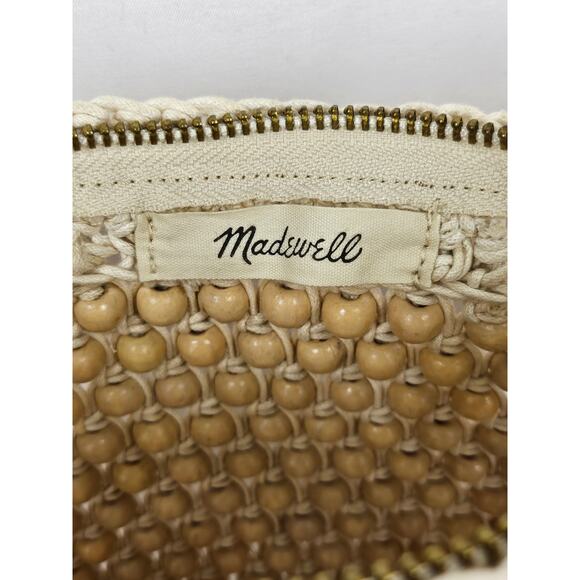 MADEWELL WOMEN'S 100% WOODEN BEADS 100% COTTON CORE POUCH PURSE STYLE A0742A - Picture 6 of 9